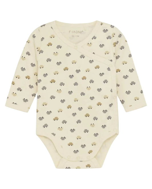 Organic Cotton Car Pattern Long Sleeve Bodysuit Bodysuit / Vest Fixoni