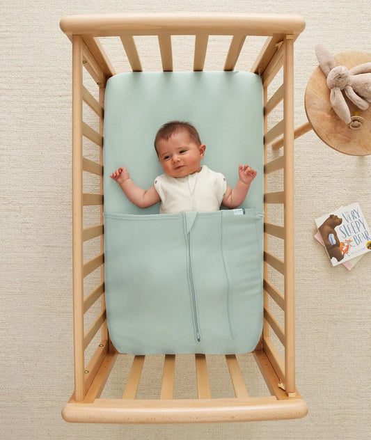 Ergopouch - Organic All Year Cocoon Swaddle Bag -Oatmeal Marle -1 Tog Sleeping Bag ErgoPouch - Australia