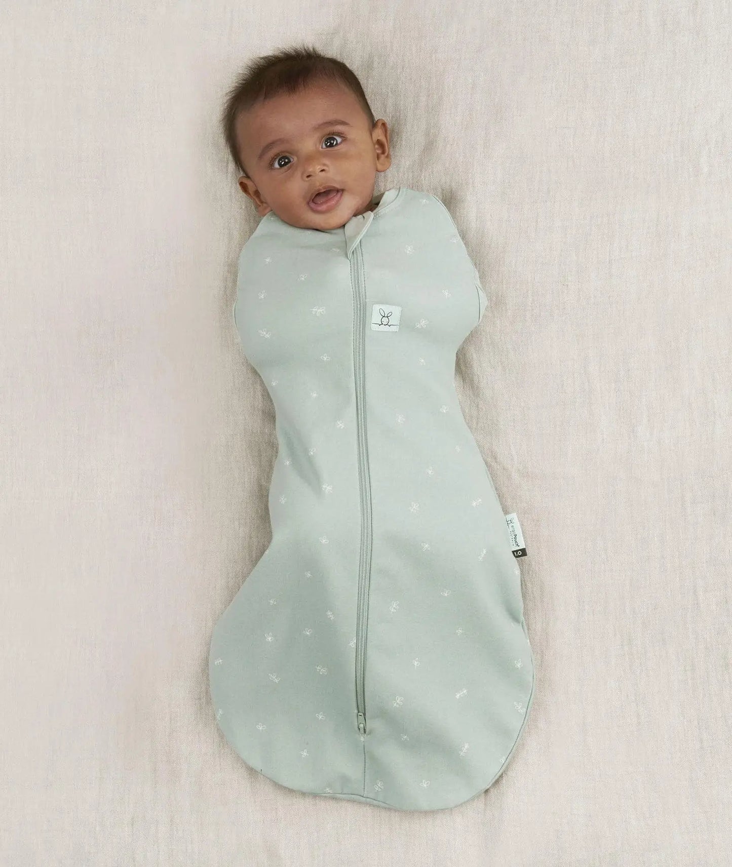 Ergopouch - Organic All Year Cocoon Swaddle Bag -Sage -1 Tog Sleeping Bag ErgoPouch - Australia