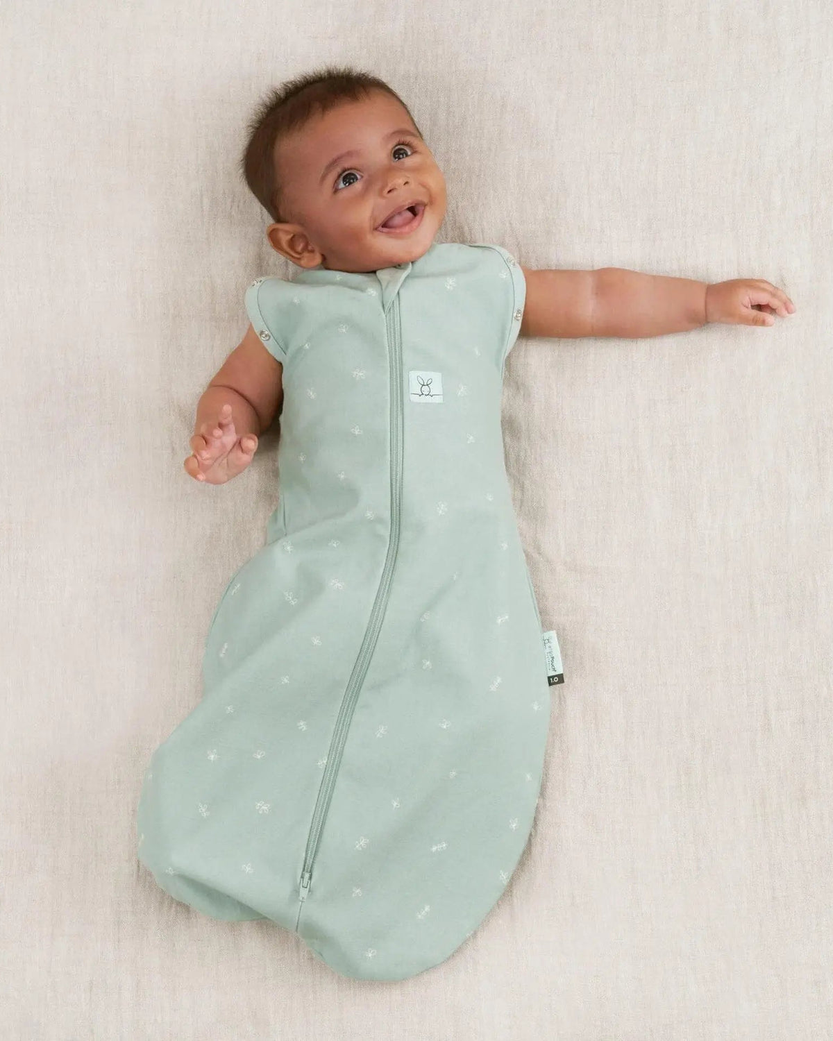 Ergopouch - Organic All Year Cocoon Swaddle Bag -Sage -1 Tog Sleeping Bag ErgoPouch - Australia