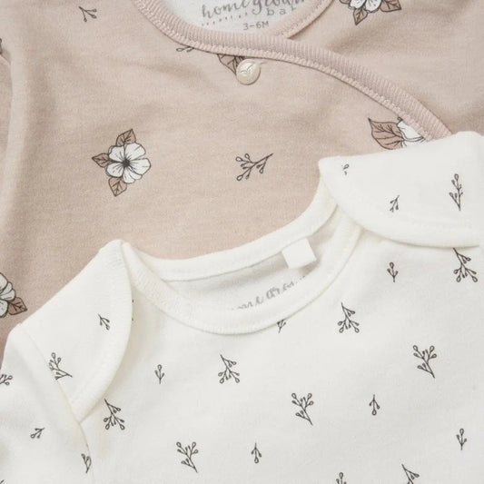 Organic 5 Piece Layette Set "Wild Flowers" Set HomeGrown Baby