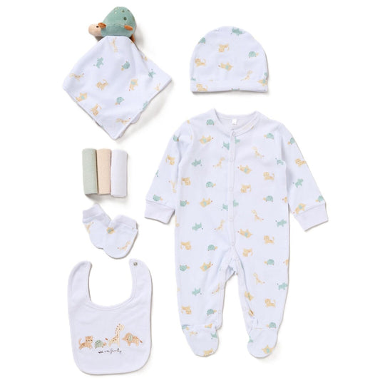 Animal Family 8 Piece Layette Set Set Rock a Bye Baby