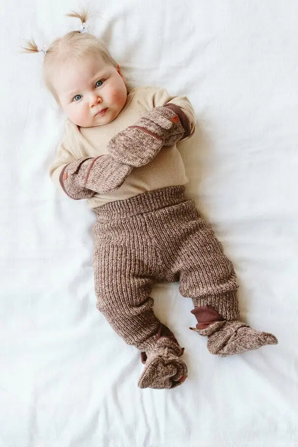 Stay-On Scratch Mittens, Knit Mitts, Bark Scratch Mitts Goumikids