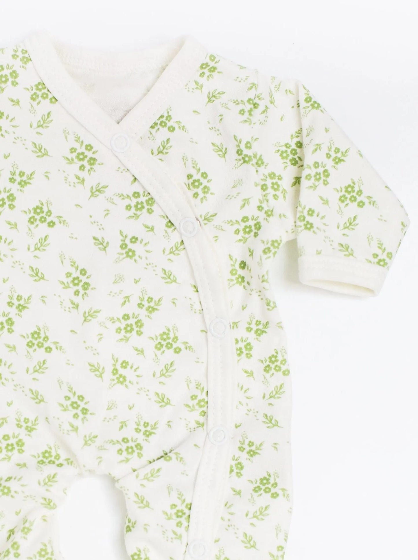 Preemie Sleepsuit, Apple Floral, Premium 100% Organic Cotton Tiny & Small