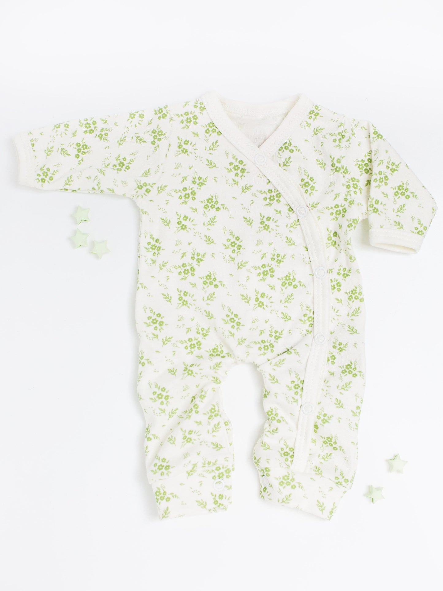 Apple Floral Gift Box - Sleepsuit, Knotted Hat, Muslin & Card Gift Set Tiny & Small