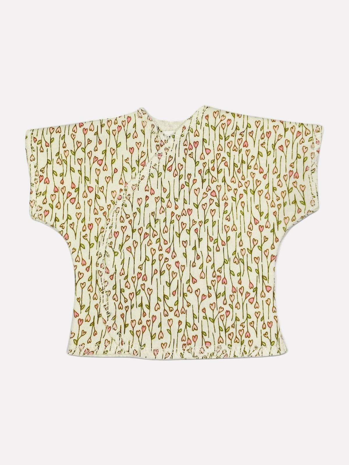 Floral Heart Print Short Sleeve Shirt Top / T-shirt Little Mouse Baby Clothing & Gifts