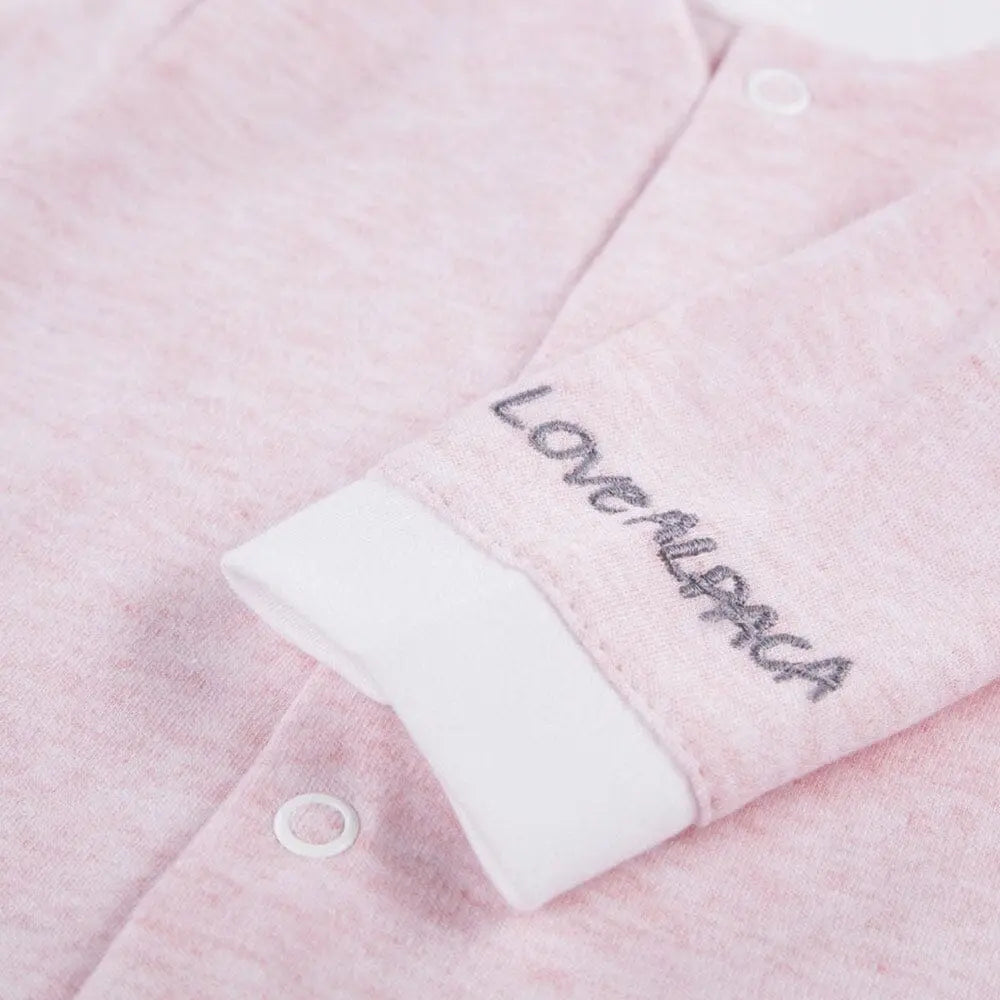 Early Baby Long Sleeved Top, "Love Alpaca" Embroidery - Pink Top / T-shirt EEVI
