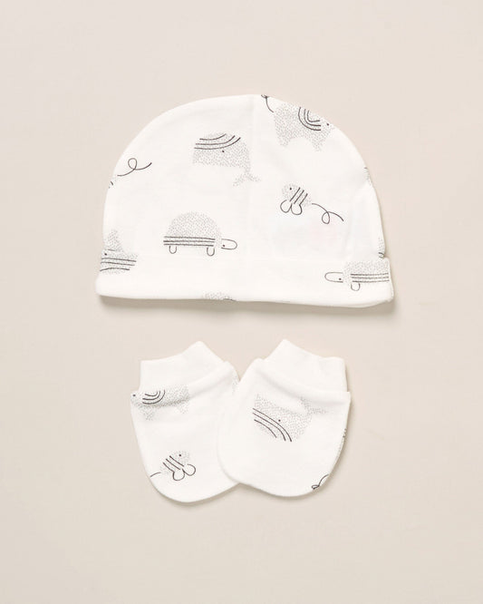 Monochrome Elephant 5 Piece Layette Set Set Rock a Bye Baby
