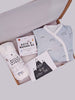 Tiny Baby Boy Gift Box - Sleepsuit, Muslin Swaddle, Bath & Massage Oil and Card - gift set - Tiny & Small
