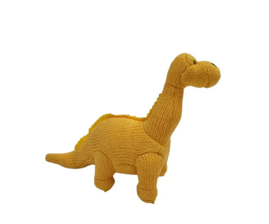 Knitted Diplodocus Rattle/Toy, Egg Yolk Yellow Toy Best Years