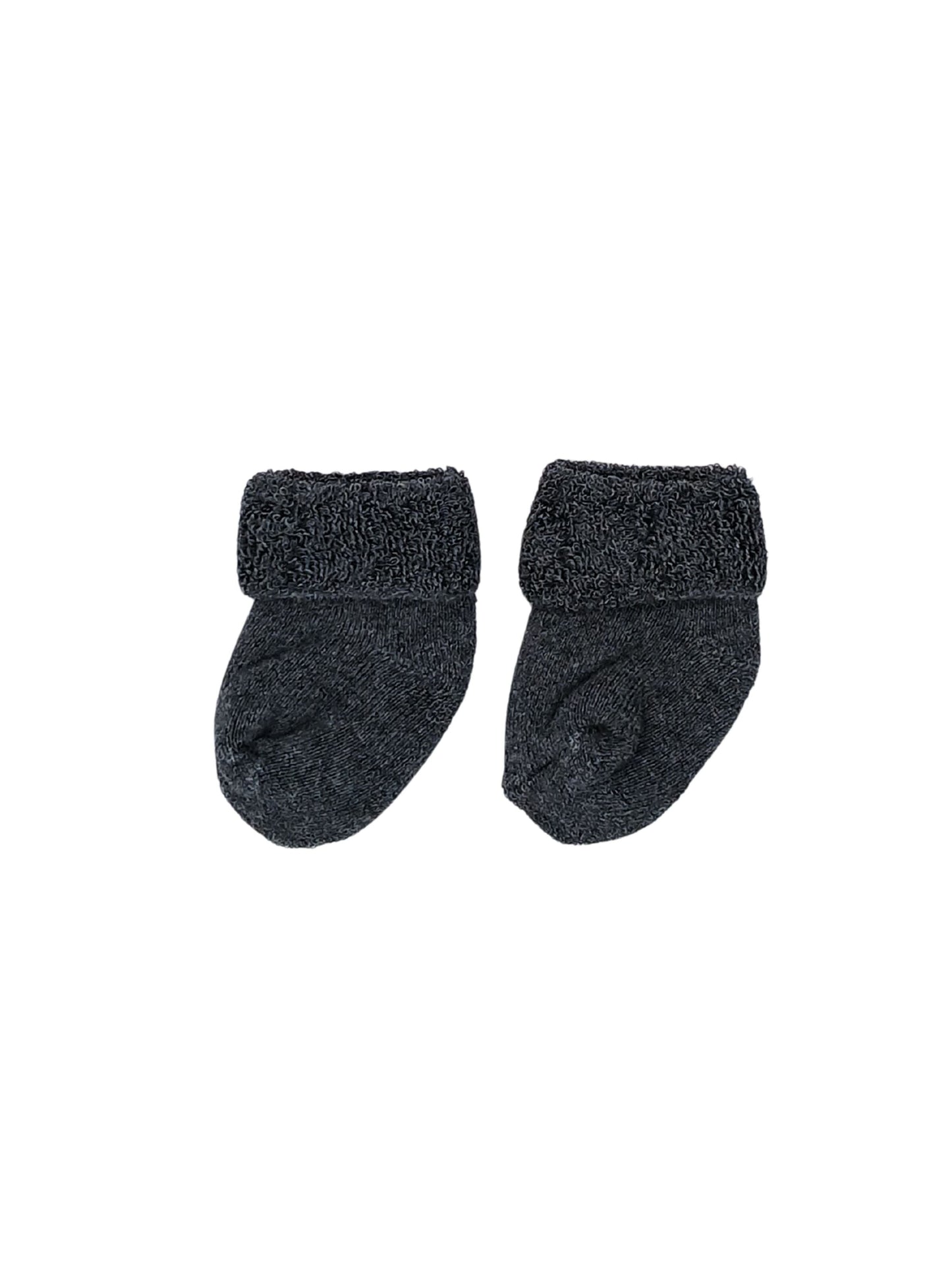 Charcoal Stay-on Towelling Premature Baby Socks Little Mouse Baby Clothing & Gifts