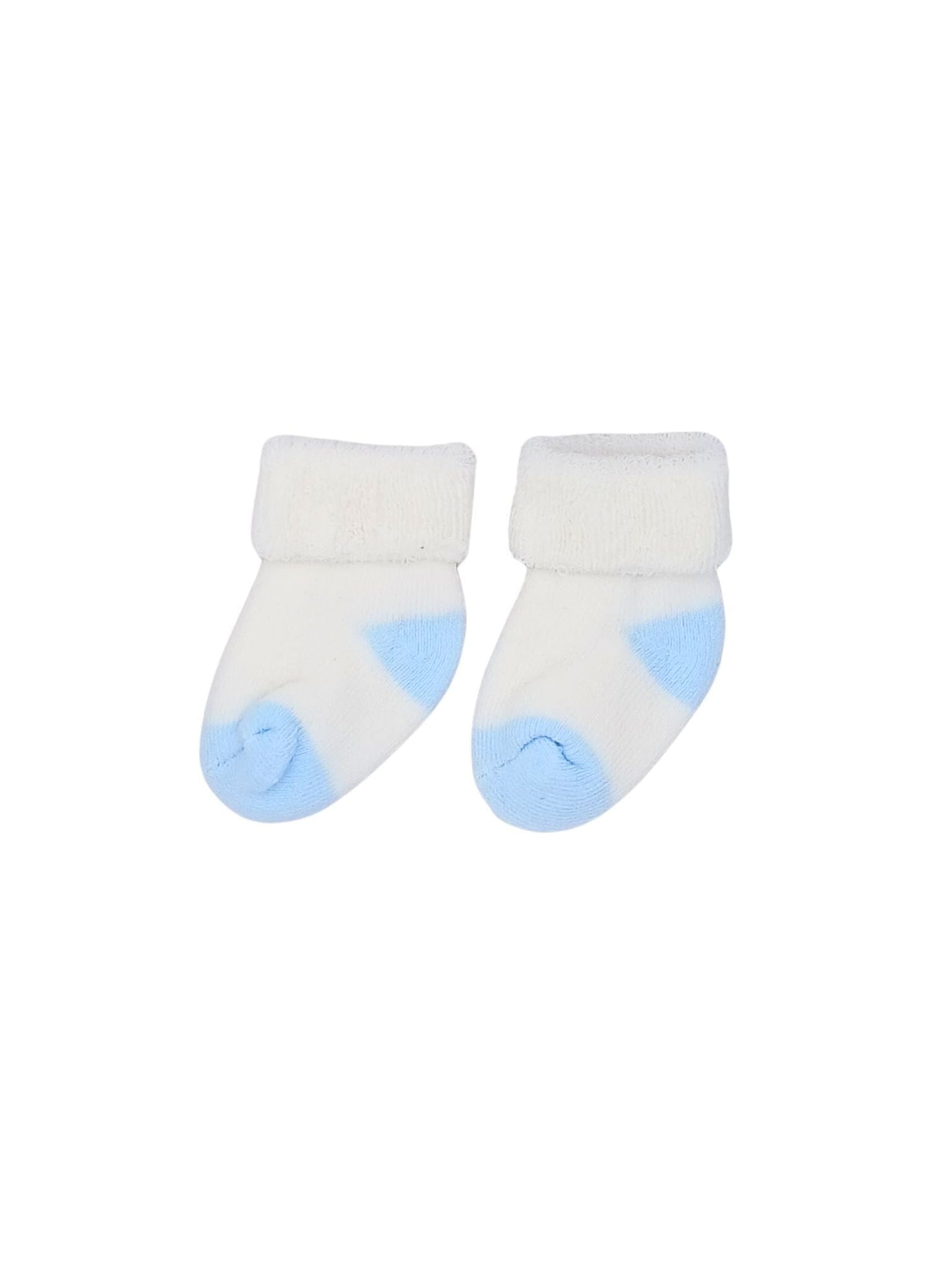 Blue & Cream Stay on Towelling Premature Baby Socks Little Mouse Baby Clothing & Gifts