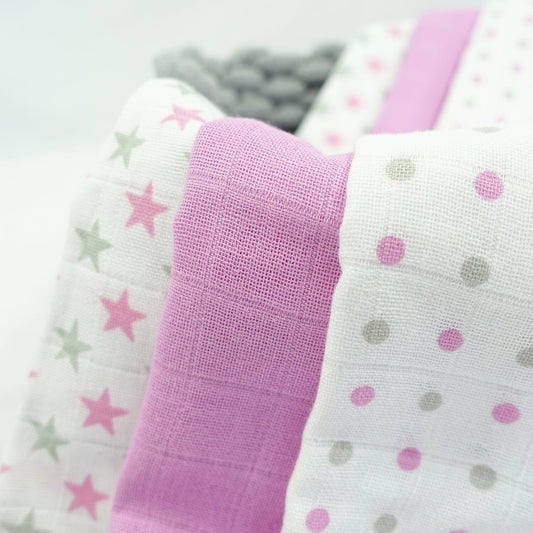 100% Pure Cotton Muslin - 70cm x 70cm - Violet (One Muslin) Muslin Muslinz