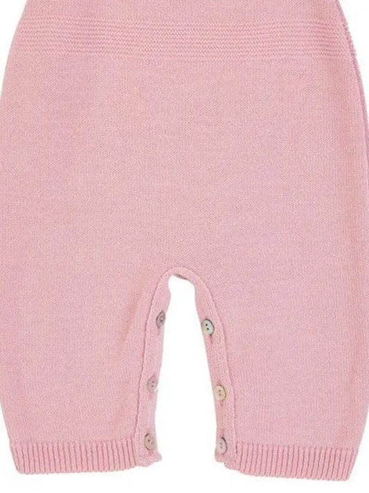 Pink Knitted Early Baby Dungarees Dandelion