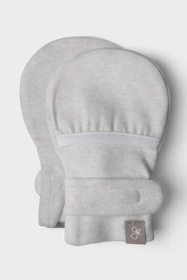 Stay-On Scratch Mittens - Storm Grey Scratch Mitts Goumikids