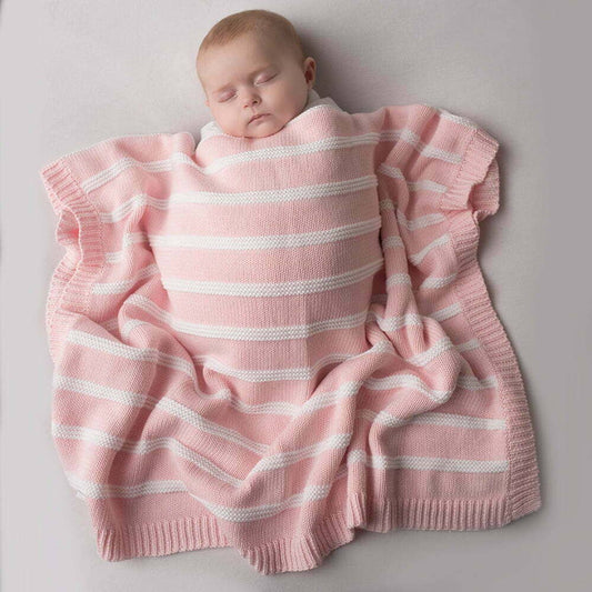 Ziggle Baby - Pink and White Stripes Blanket Blanket Ziggle Baby