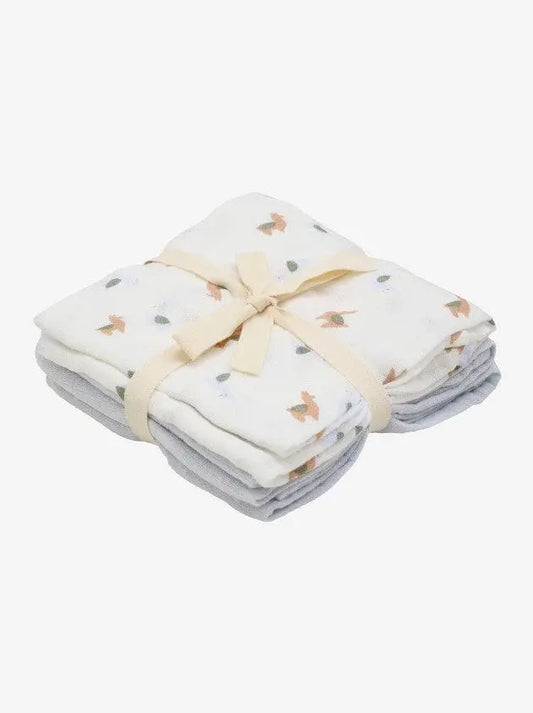3 Pack, Organic Cotton Muslins, Alpacas / Grey, 65 x 65 cm Blanket Pippi