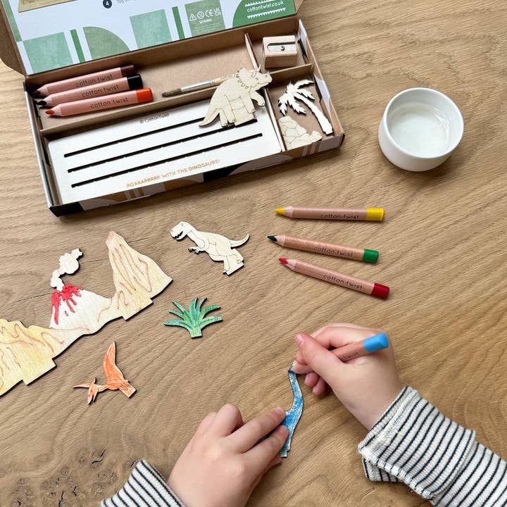 Make Your Own Dinosaur Scene Craft Kit Sibling Gifts Cotton Twist