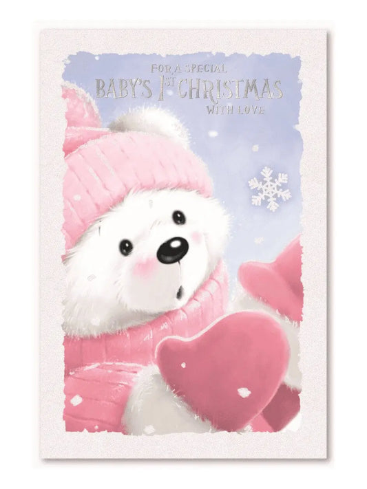 Cards & Message Cards & Gift Wrap Little Mouse Baby Clothing & Gifts Baby's 1st Christmas - Pink