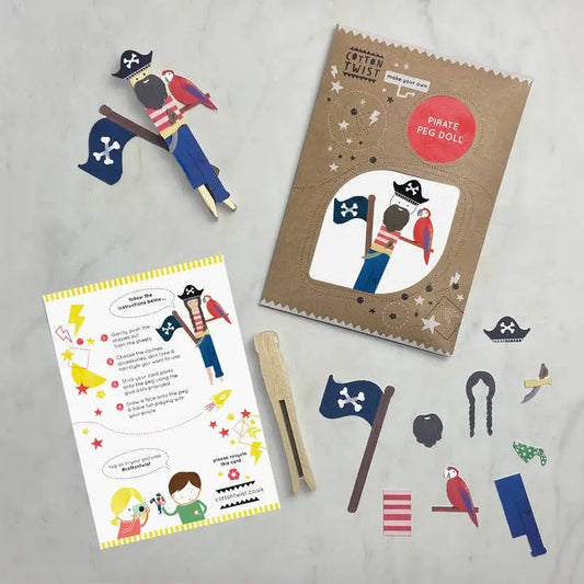 Make Your Own Pirate Peg Doll Sibling Gifts Cotton Twist