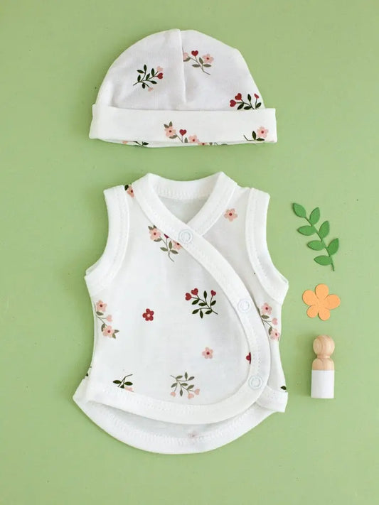Incubator Vest & Round Hat Set, Beautiful Bloom Set Tiny & Small