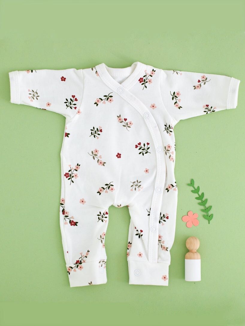 Prem Baby Sleepsuit, Beautiful Bloom1