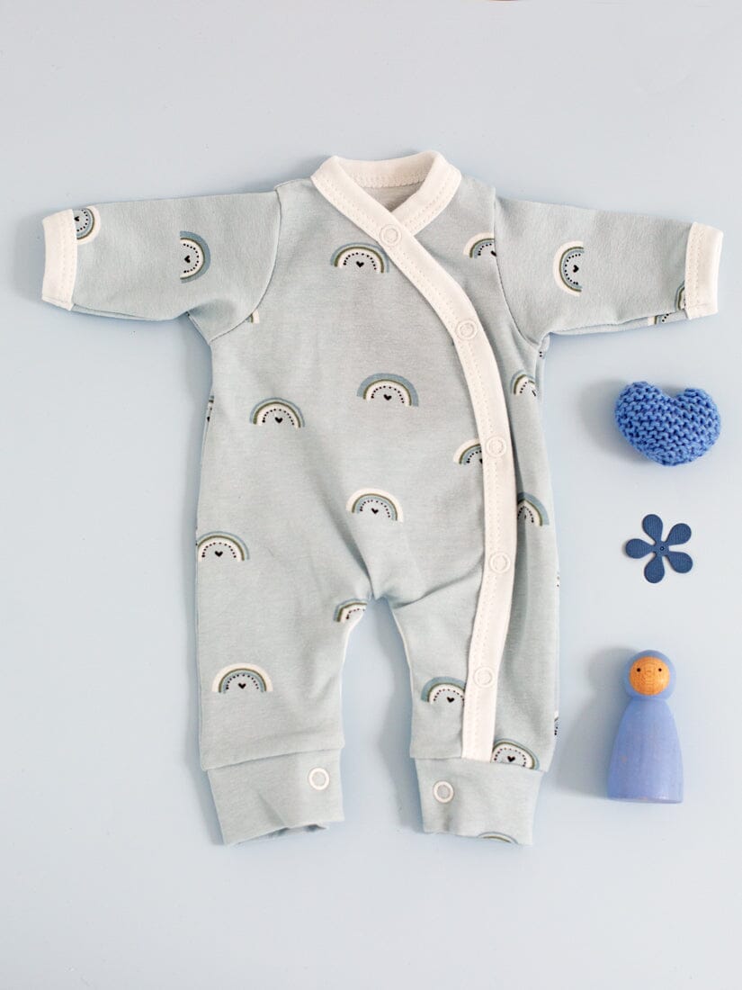 Tiny Baby Sleepsuit, Blue Rainbows - Sleepsuit / Babygrow - Tiny & Small