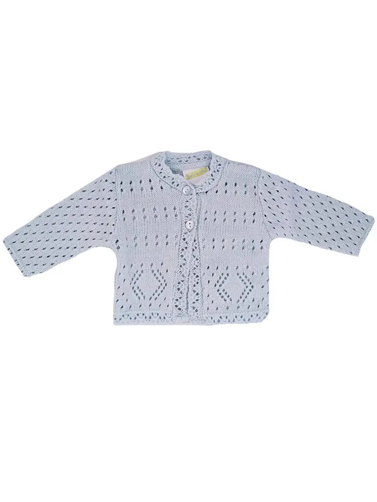 Blue Pointelle Cardigan Cardigan / Jacket Early Arrival