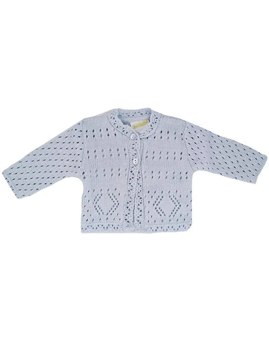 Blue Pointelle Cardigan Cardigan / Jacket Early Arrival