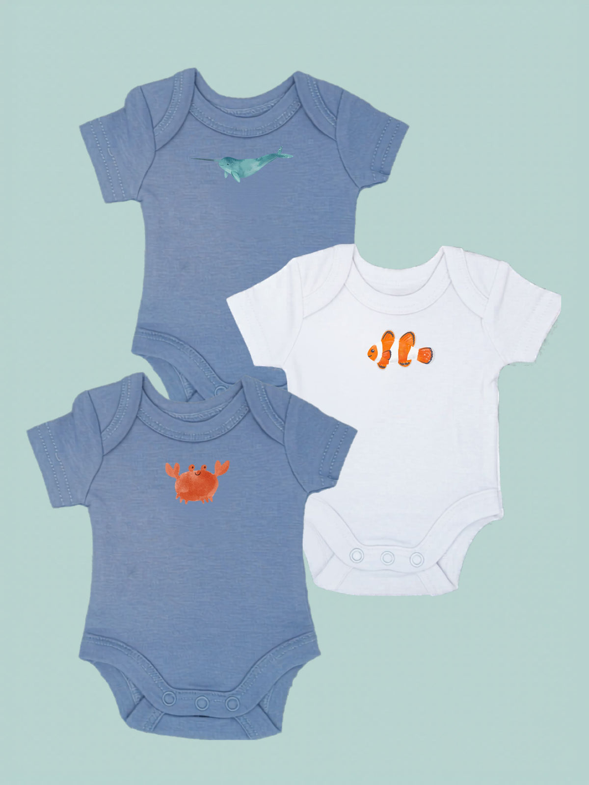 Sea Life Premature Vests - 3 Pack Bodysuit / Vest Little Dreamer