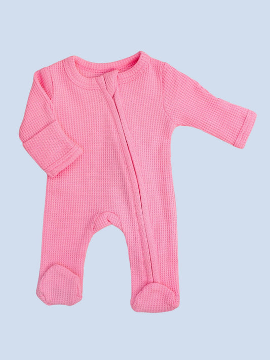 Footed Premature Baby Sleepsuit, Zips & Mitts - Candy Pink Sleepsuit / Babygrow Little Dreamer