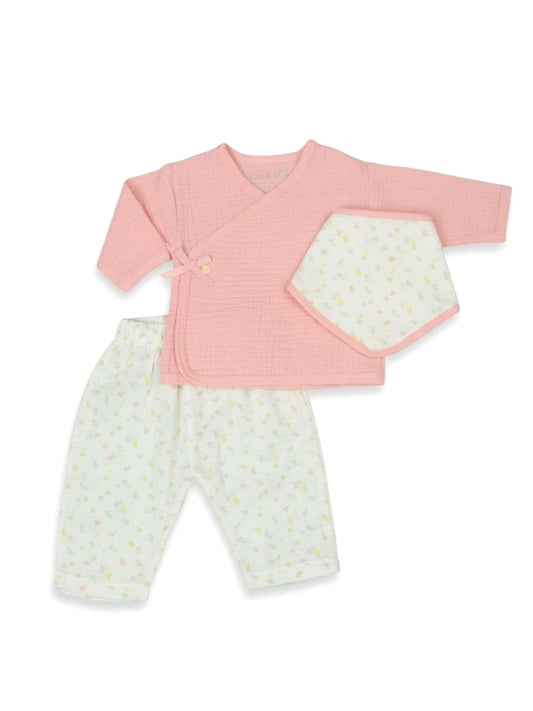 Cheesecloth "Floral" Layette Set Set Ela & Ren