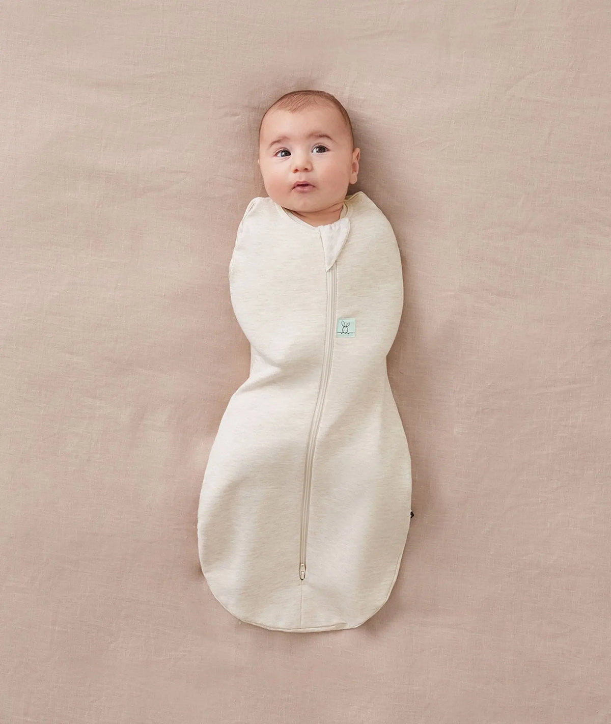 Ergopouch - Organic All Year Cocoon Swaddle Bag -Oatmeal Marle -1 Tog Sleeping Bag ErgoPouch - Australia