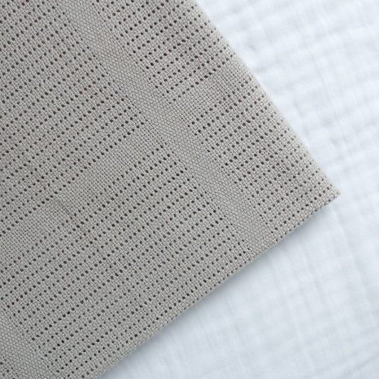 Bright Bots Cellular Blankets 100% Cotton Grey - 90cm x 75cm Muslin Muslinz