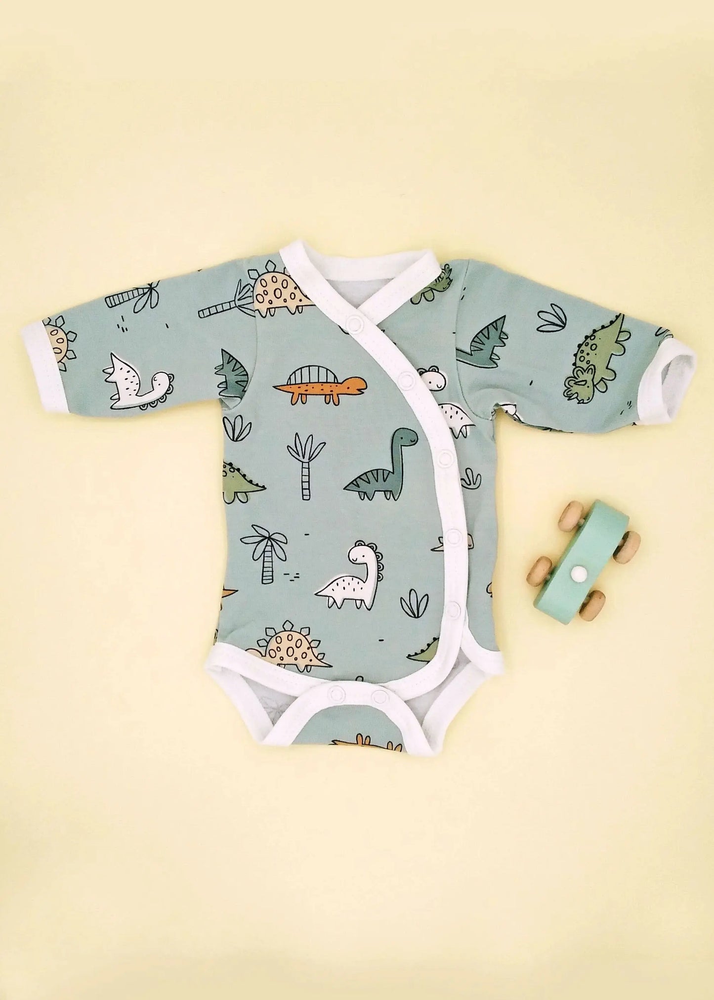 Bodysuit, Dino Buddies, Teal Bodysuit / Vest Tiny & Small