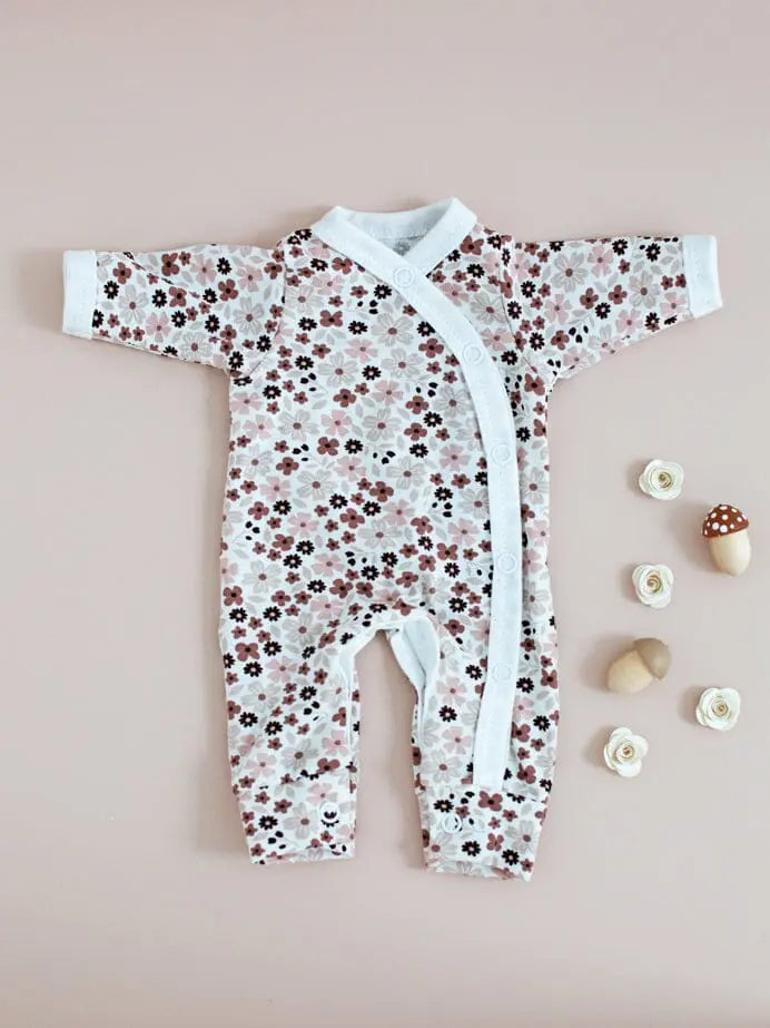 Sleepsuit, Ditsy Floral, NICU & Premature Babies Sleepsuit / Babygrow Tiny & Small