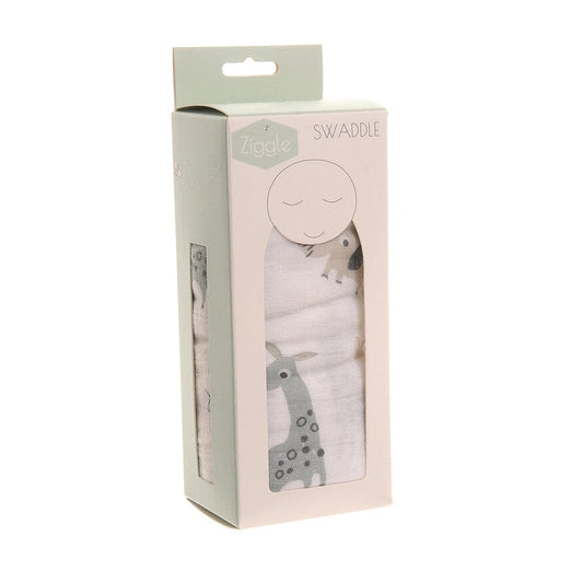 Ziggle Swaddle - Giraffe & Elephant - 120 x 120 cm Ziggle Baby
