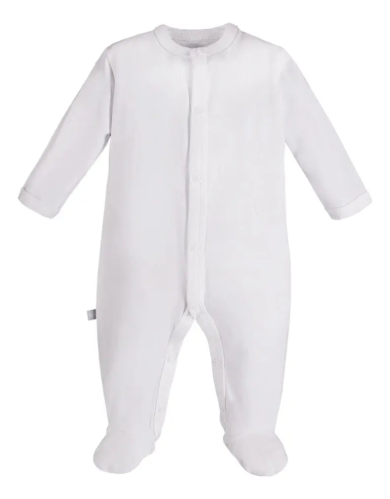 Early Baby Footed Sleepsuit - White Sleepsuit / Babygrow EEVI
