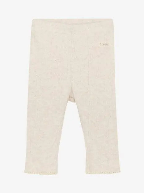 White Sand Patterned Trousers Trousers / Leggings Fixoni