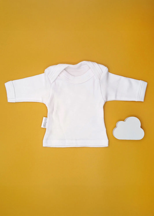 100% Cotton Envelope Neck Top - White Top / T-shirt Tiny & Small