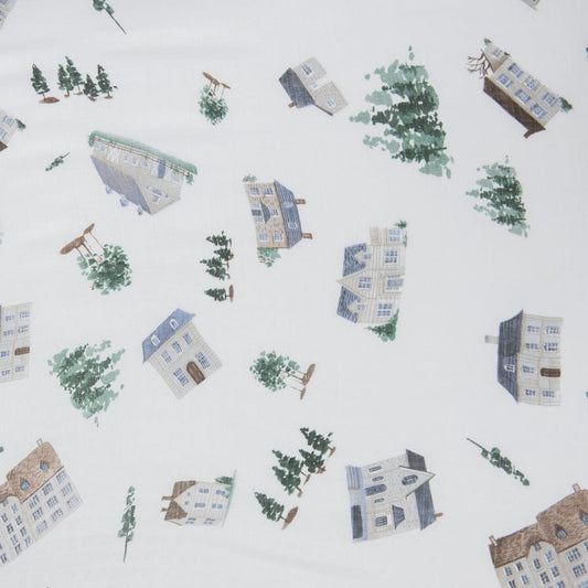 Muslin Swaddle Blanket, Organic - Home Print Swaddle Blanket Banks-Lyon Botanical