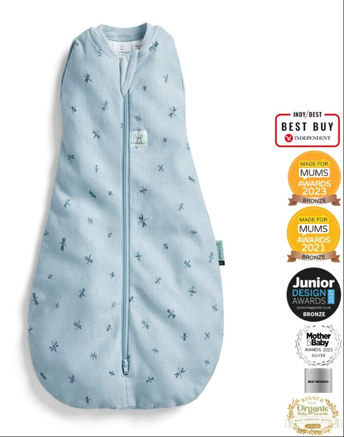 Ergopouch - Organic All Year Cocoon Swaddle Bag, Dragonfly, 1 Tog Sleeping Bag ErgoPouch - Australia