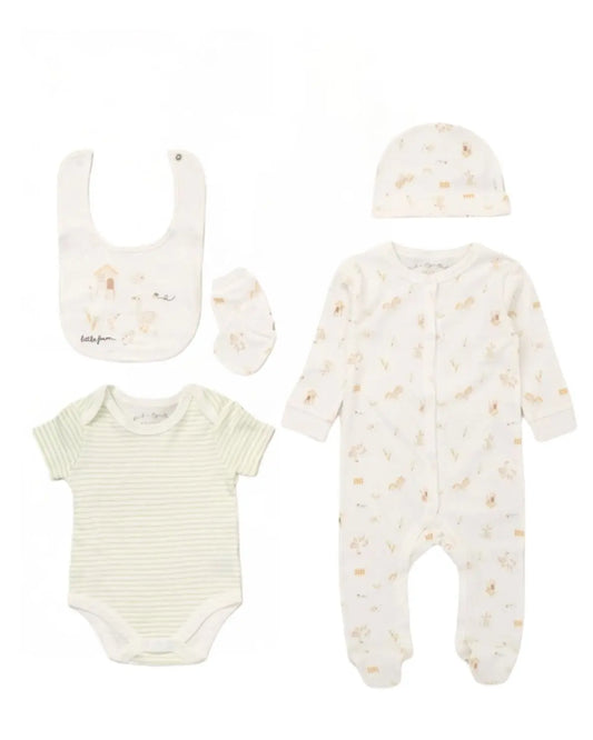 'Little Farm' 5 Piece Layette Gift Set Rock a Bye Baby