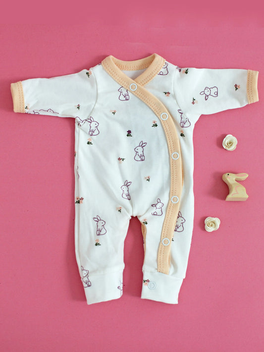 Prem Baby Sleepsuit, Flower Bunny Sleepsuit / Babygrow Tiny & Small