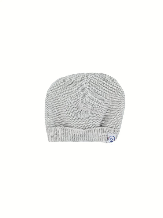 Cotton Knitted Hat - Green/Grey Hat La Manufacture de Layette
