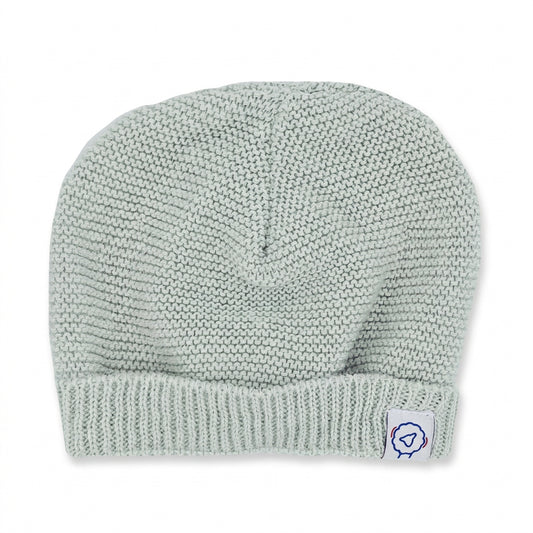 Cotton Knitted Hat - Green/Grey Hat La Manufacture de Layette