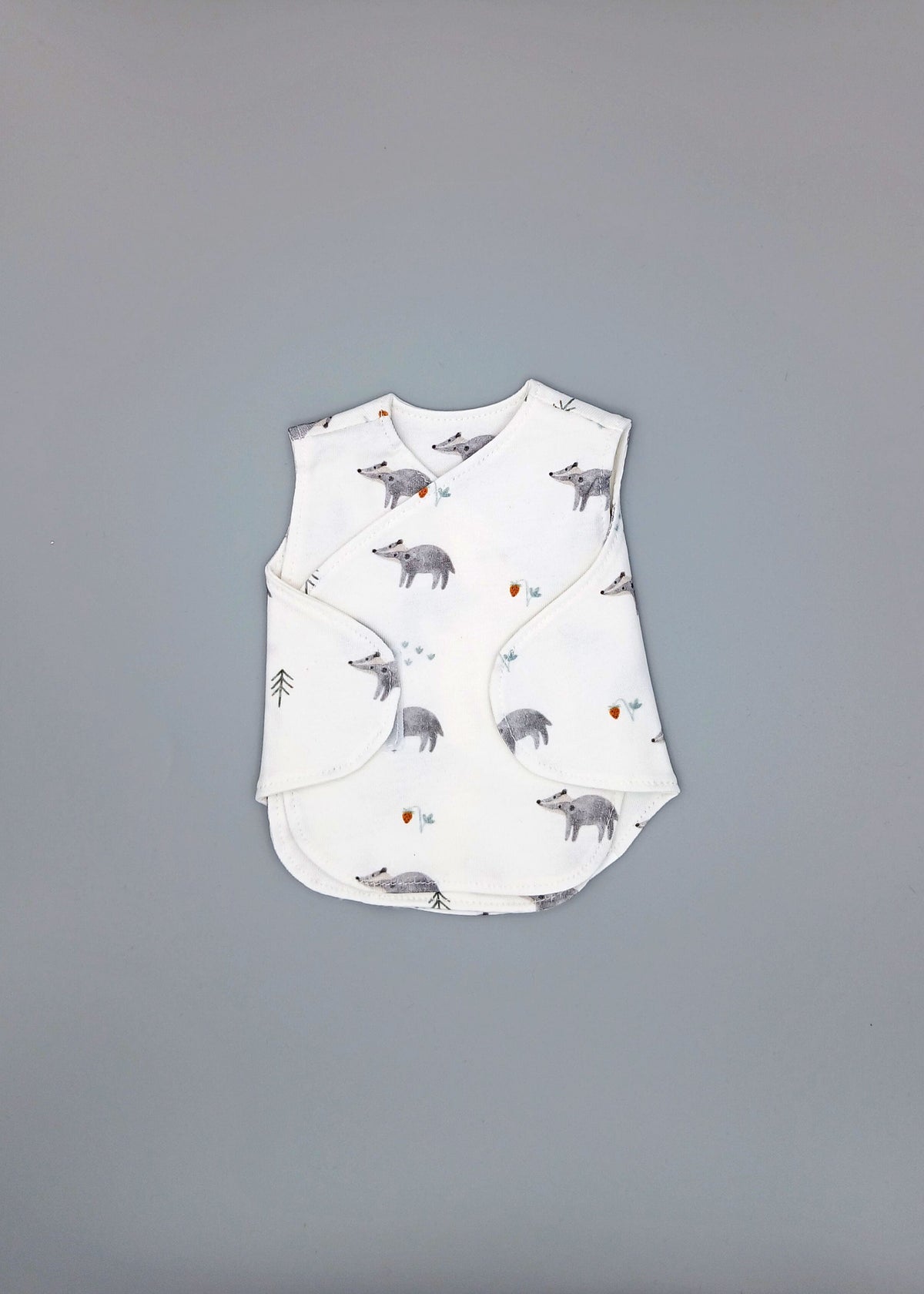 NICU Vest 2 Pack, Organic Cotton, Brave Badger & Clever Fox Bodysuit / Vest Little Dreamer