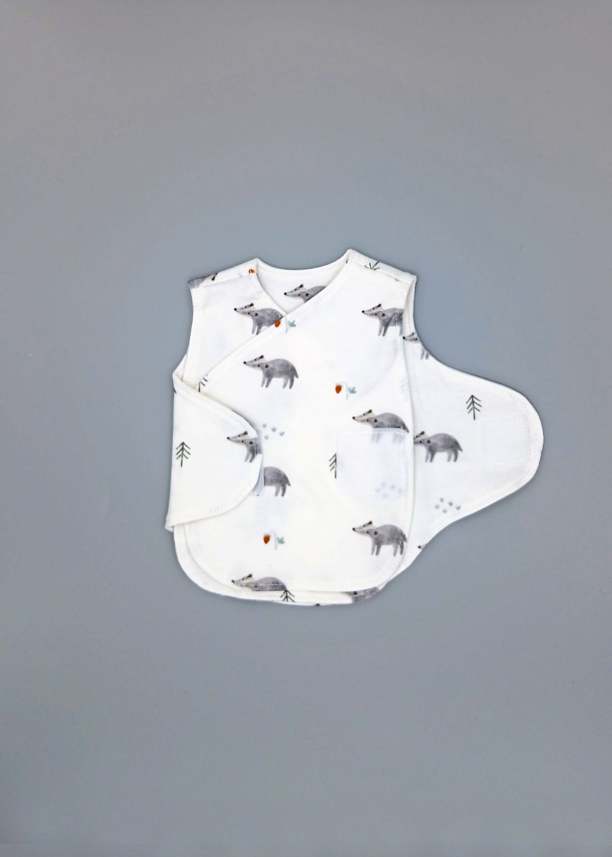 NICU Vest 2 Pack, Organic Cotton, Brave Badger & Clever Fox Bodysuit / Vest Little Dreamer
