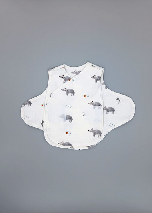 NICU Vest 2 Pack, Organic Cotton, Brave Badger & Clever Fox Bodysuit / Vest Little Dreamer