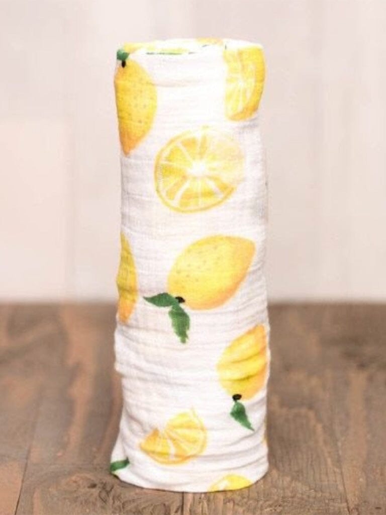 Muslin Swaddle Baby Blanket, Organic - Lemon - Swaddle Blanket - Geople